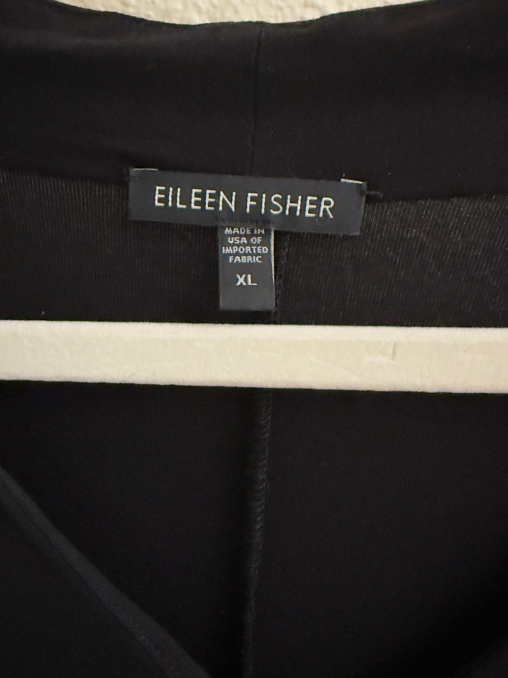 Eileen Fisher Drape V-neck Lightweight Viscose Jersey Dress Black - Picture 5 of 8